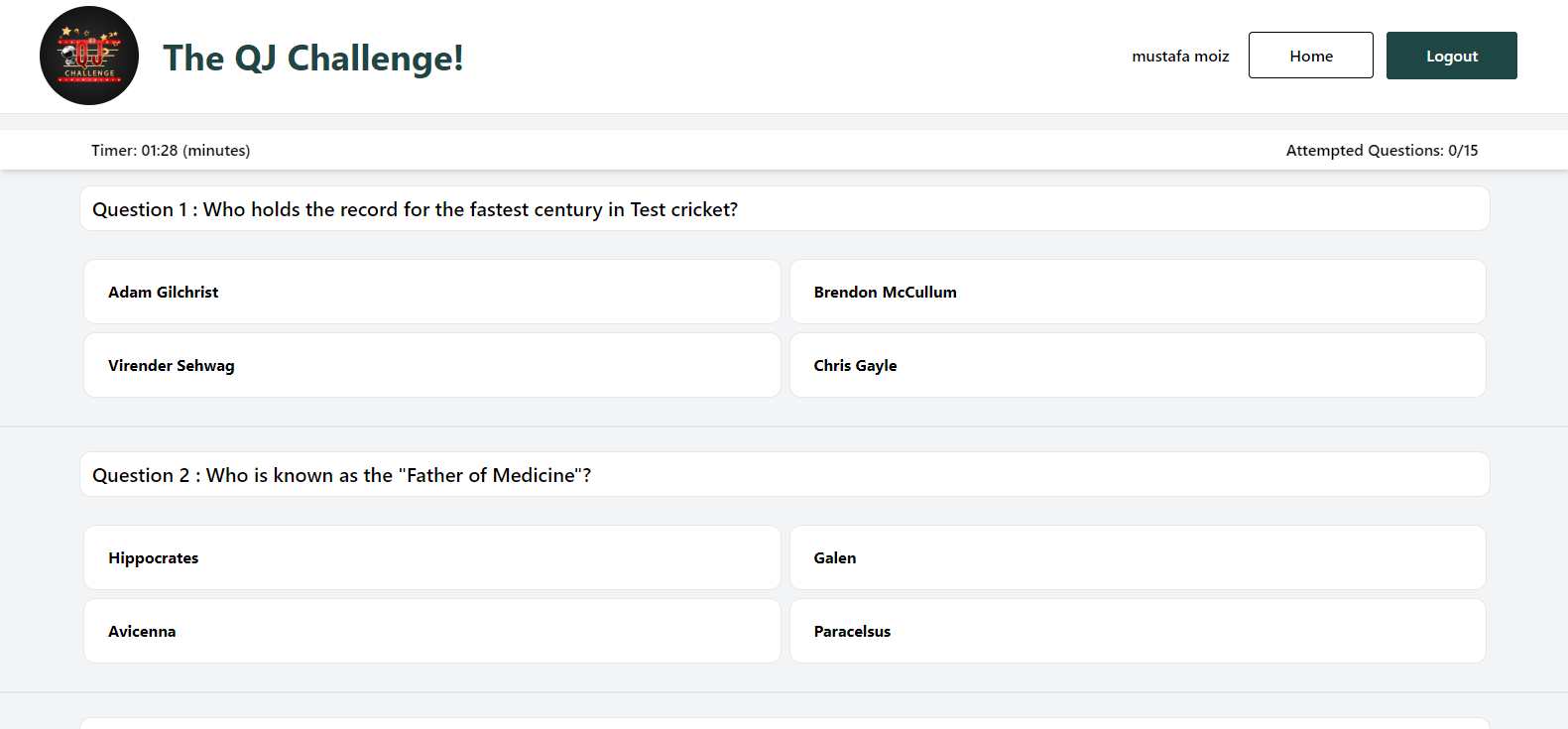 The QJ Challenge: Test Your Knowledge, Beat The Clock!